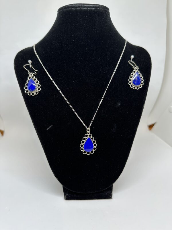 Hope in Blue Lapis Lazuli Silver Jewellery Set - Image 2