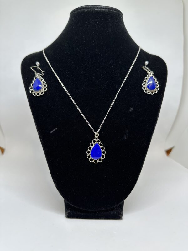 Hope in Blue Lapis Lazuli Silver Jewellery Set