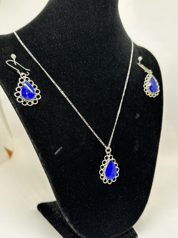 Hope in Blue Lapis Lazuli Silver Jewellery Set - Image 4